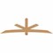 Ekena Millwork Alberta Timber Gable Bracket, Western Red Cedar, 108"W x 31 1/2"H x 5 1/2"D x 5 1/2"F, 7/12 Pitch GBW108X31X0606ALB00SWR - alternate 1